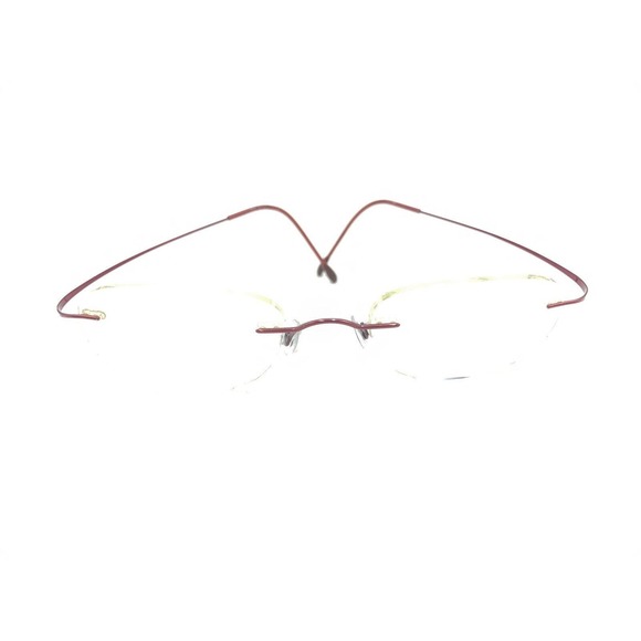 Silhouette Titanium Burgundy Dark Red Rimless Eyeglasses Frames 19 140 Austria - Picture 6 of 13